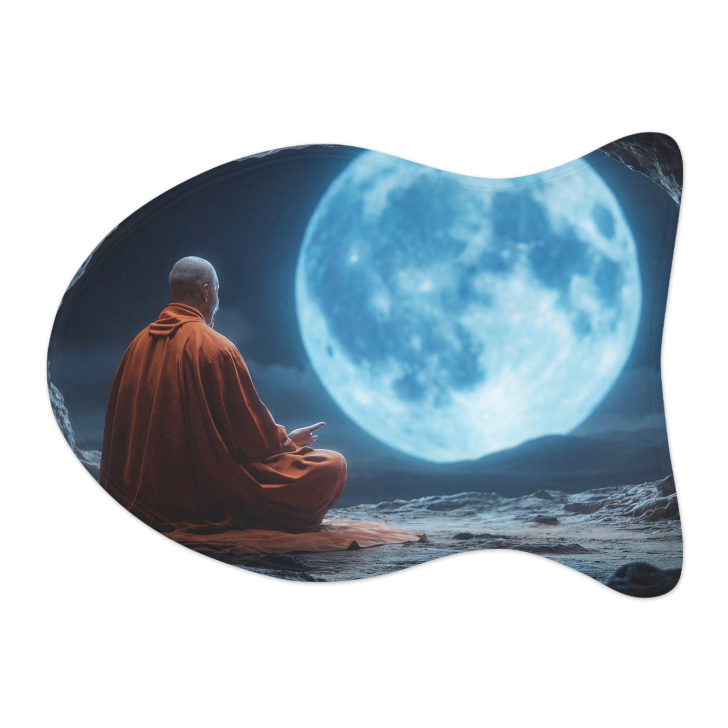 Moonlit Meditation Mat – Serene Cave Glow Design