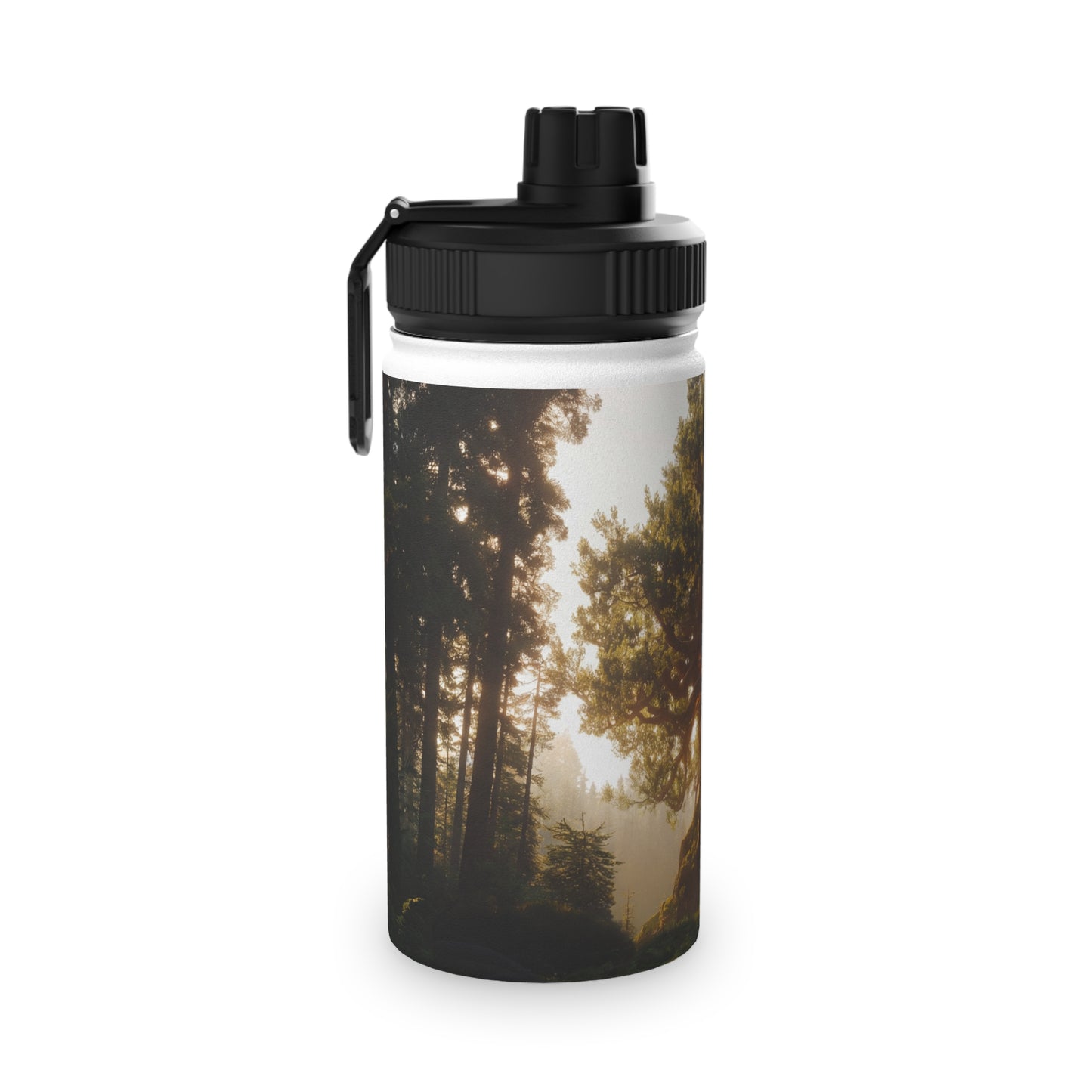 Ancient Treehouse Door Water Bottle – Sunlit Forest Sanctuary