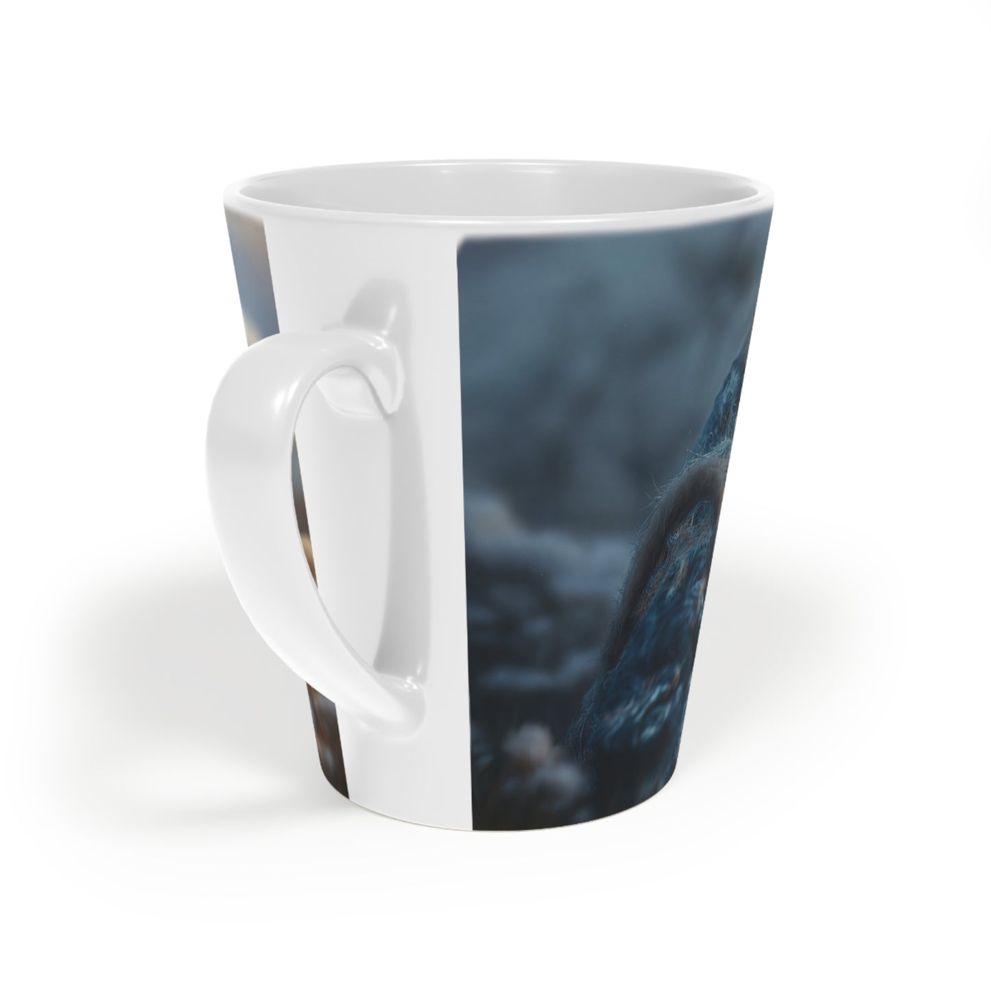 Sleeping Dragon & Girl Latte Mug, 12oz – Frostlight Guardian Dreamscape