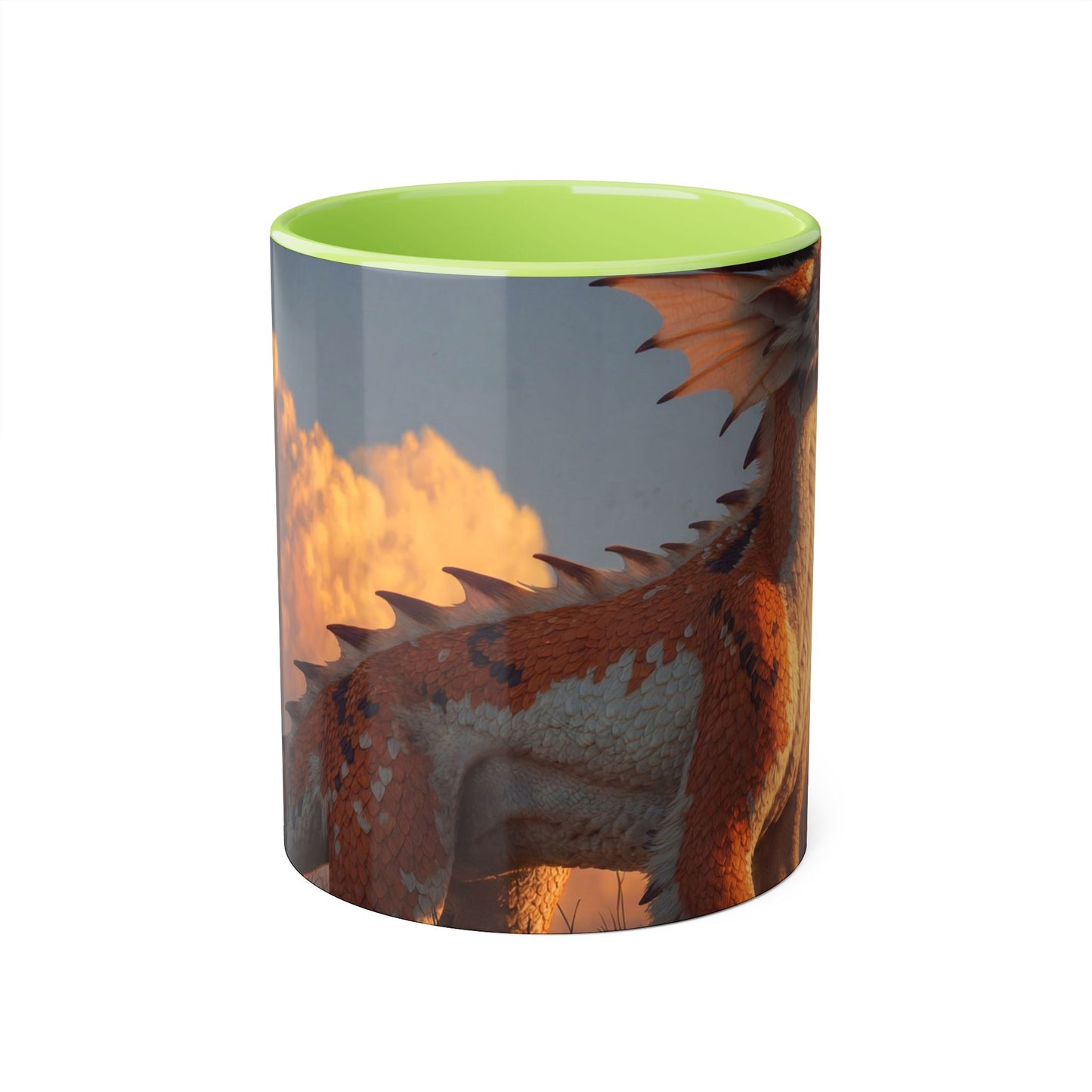 Golden Horizon Dragon Accent Mugs, 11oz – Sunset Skywatcher Companion