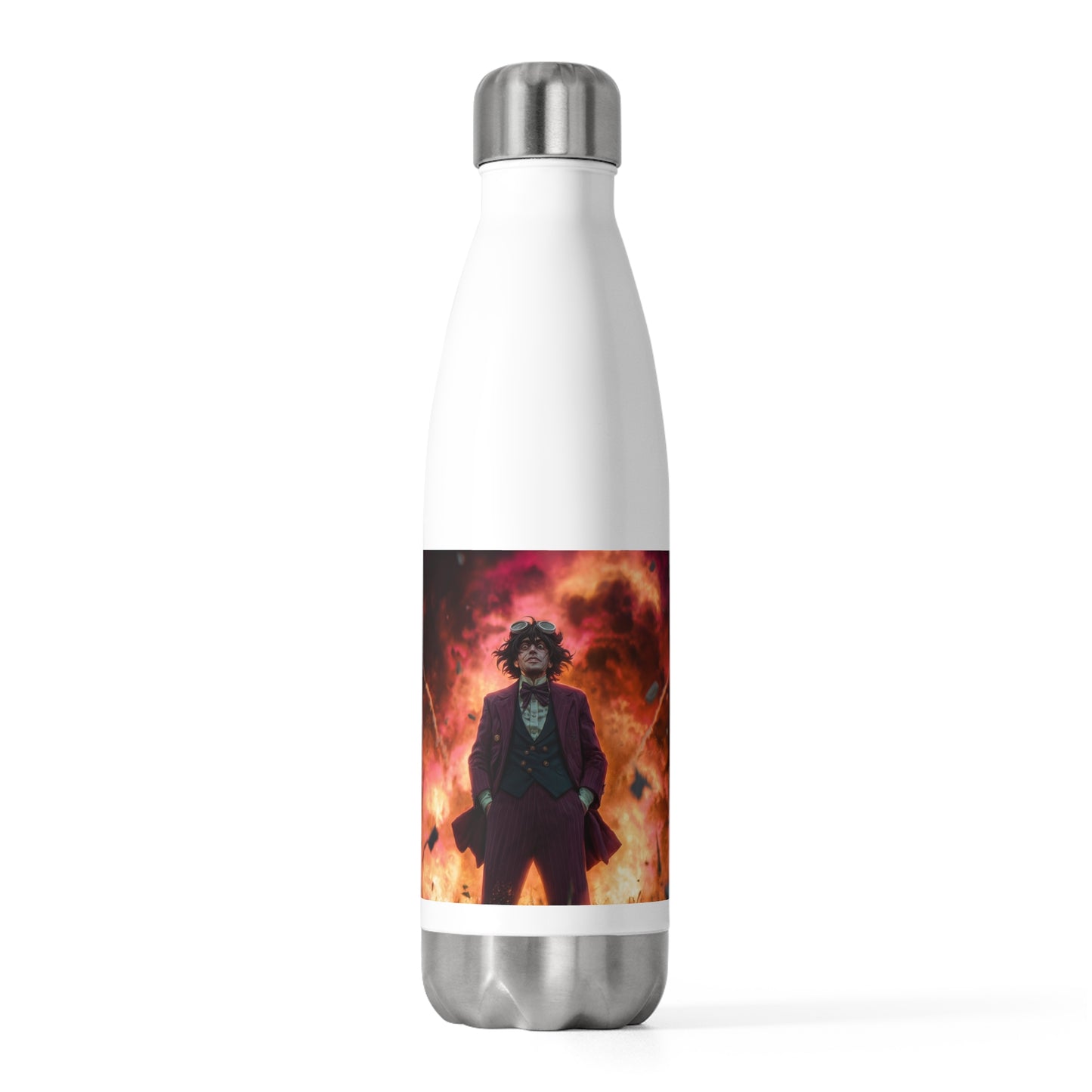 Crimson Sky Sentinel 20oz Insulated Bottle – Standing Amidst the Aftermath