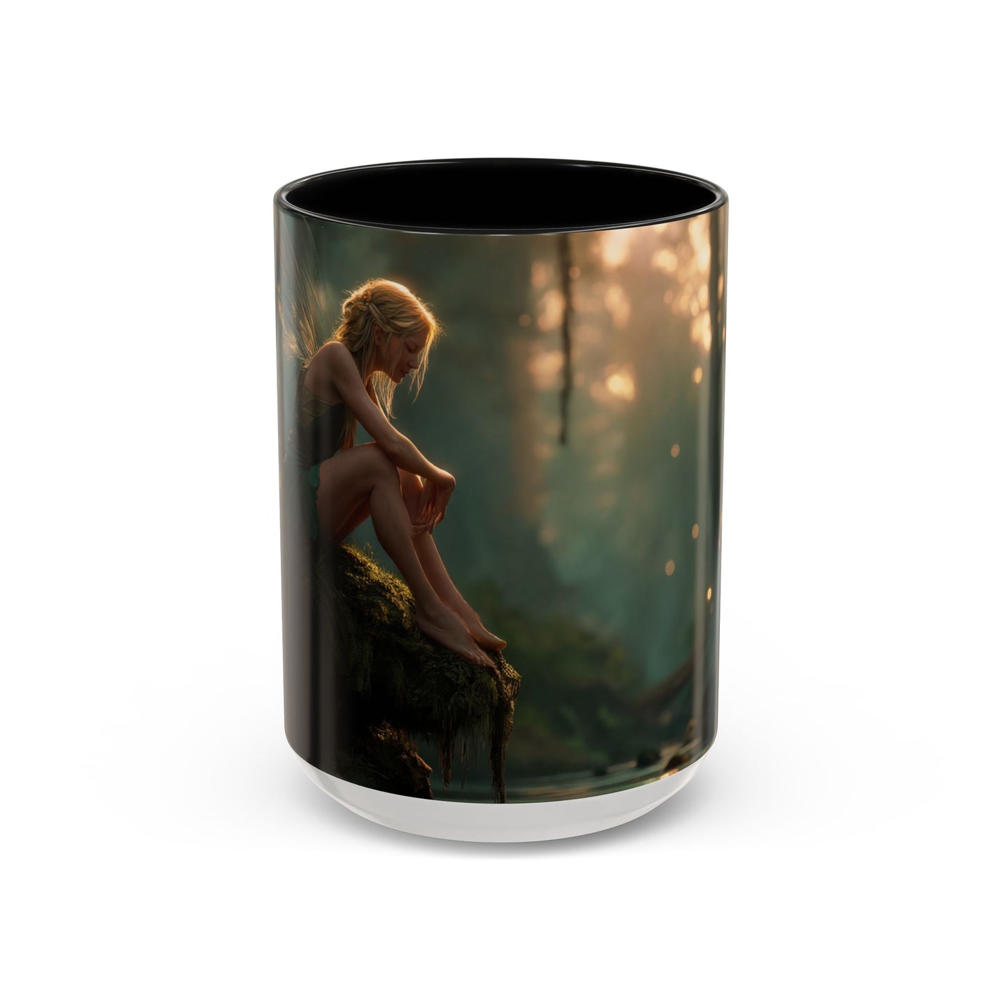 Winged Guardian Accent Coffee Mug (11, 15oz) – Twilight Forest Sentinels