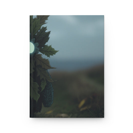 Leaf-Spirited Guardian Hardcover Journal Matte – Glow-Eyed Forest Keeper