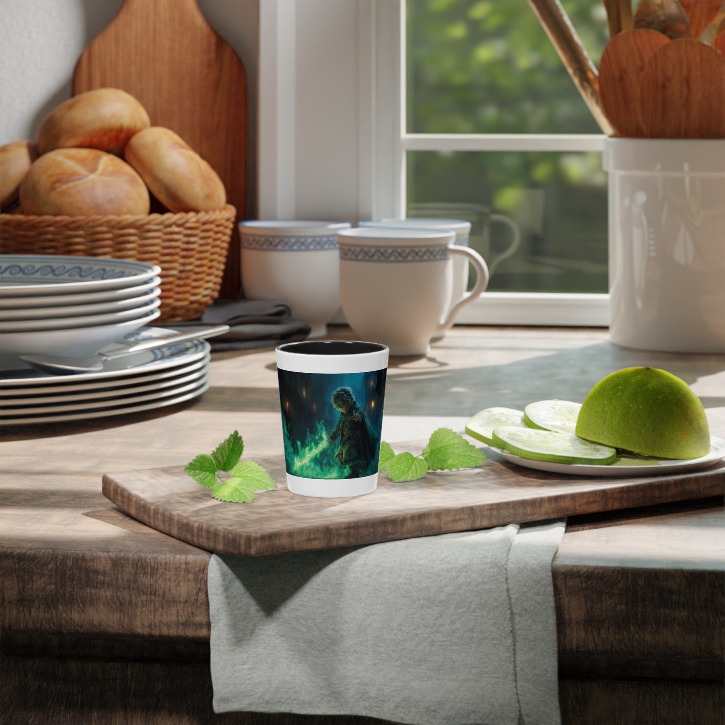 Gnome Sentinel with Green Blade Shot Glass – Cobalt Alley Guardian