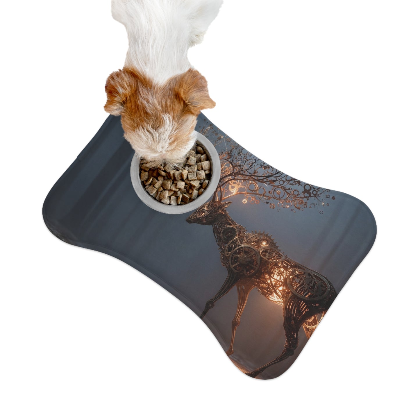 Clockwork Stag Pet Feeding Mats – Luminescent Forest Mechanism