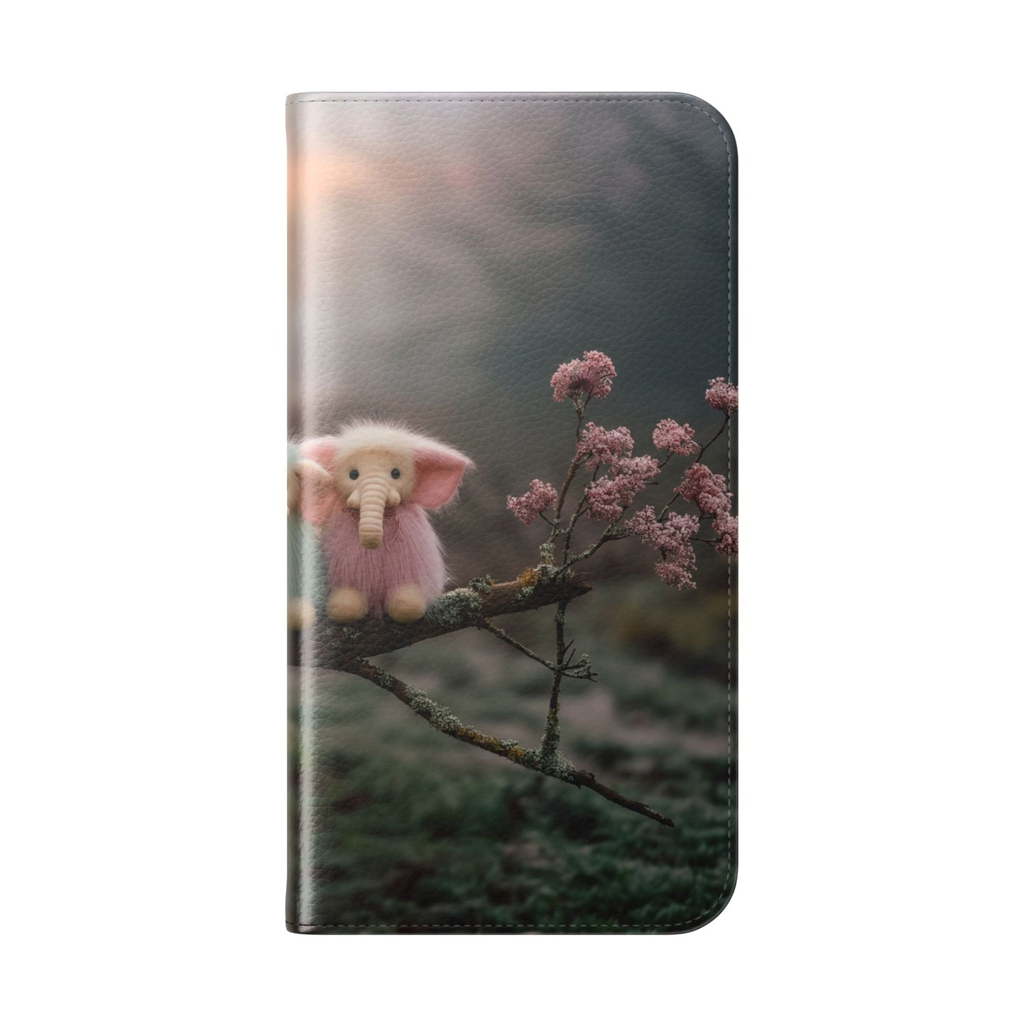 Mossy Branch Elephants Flip Cases – Pastel Fluff Guardians