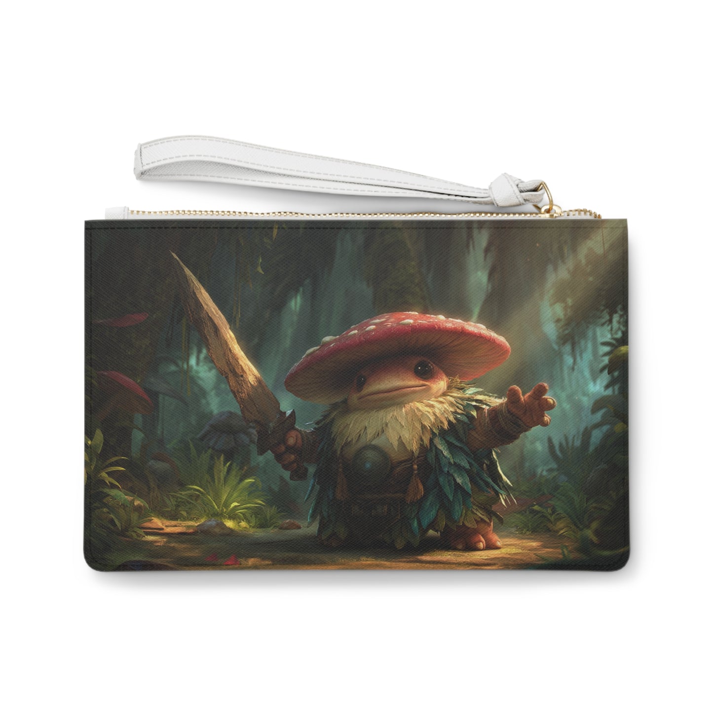 Mushroom Knight Clutch Bag – Sunlit Jungle Sentinel