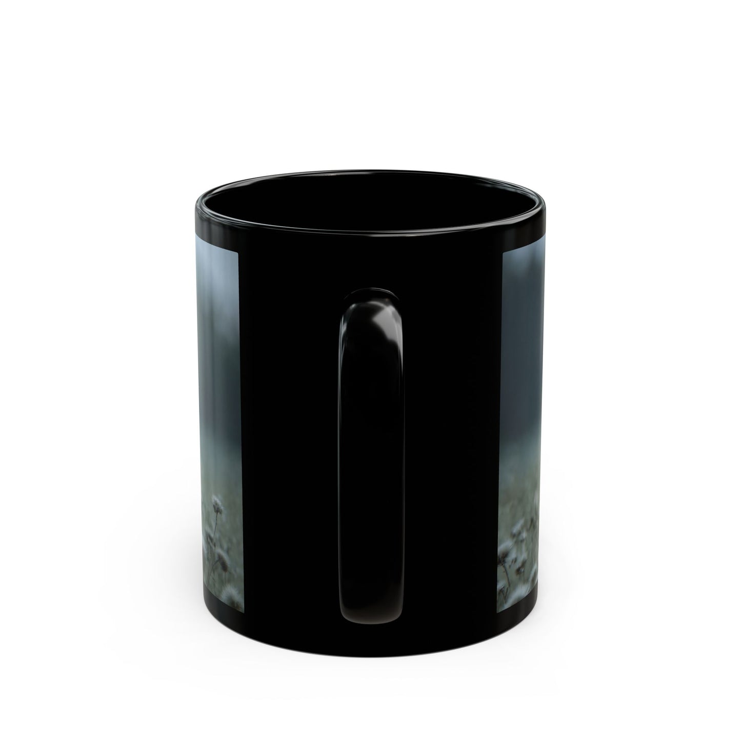 Curious Caiman Black Mug – Azure Butterfly Encounter