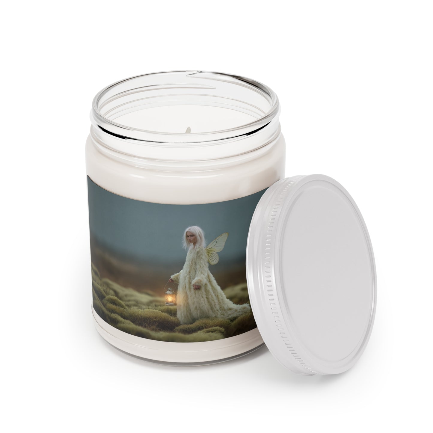 Moonlit Faerie with Lantern Scented Soy Candles with White Lid, 9oz – Keeper of the Mossy Glade
