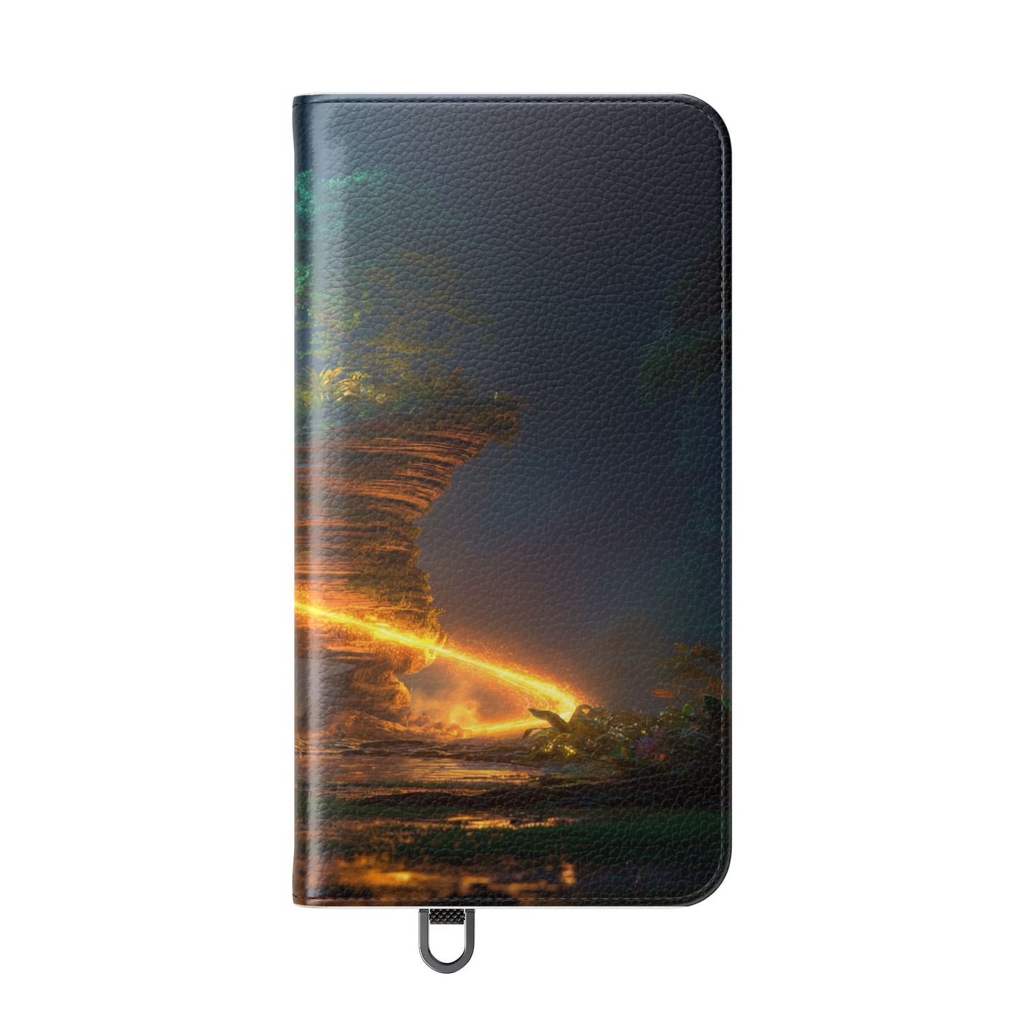 Luminous Floating Island Flip Cases – Amber Twilight Sanctuary