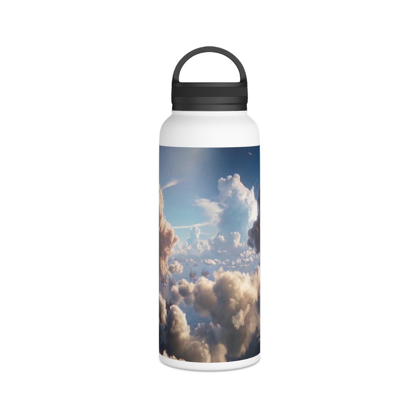 Armada Through Cloud Arch Stainless Steel Water Bottle, Handle Lid – Celestial Fleet Passage