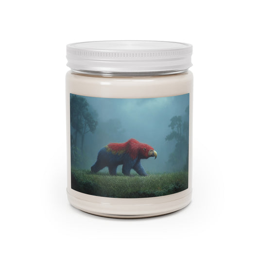 Parrot Bear in Misty Grove Scented Soy Candles with White Lid, 9oz – Velvet Jungle Whispers