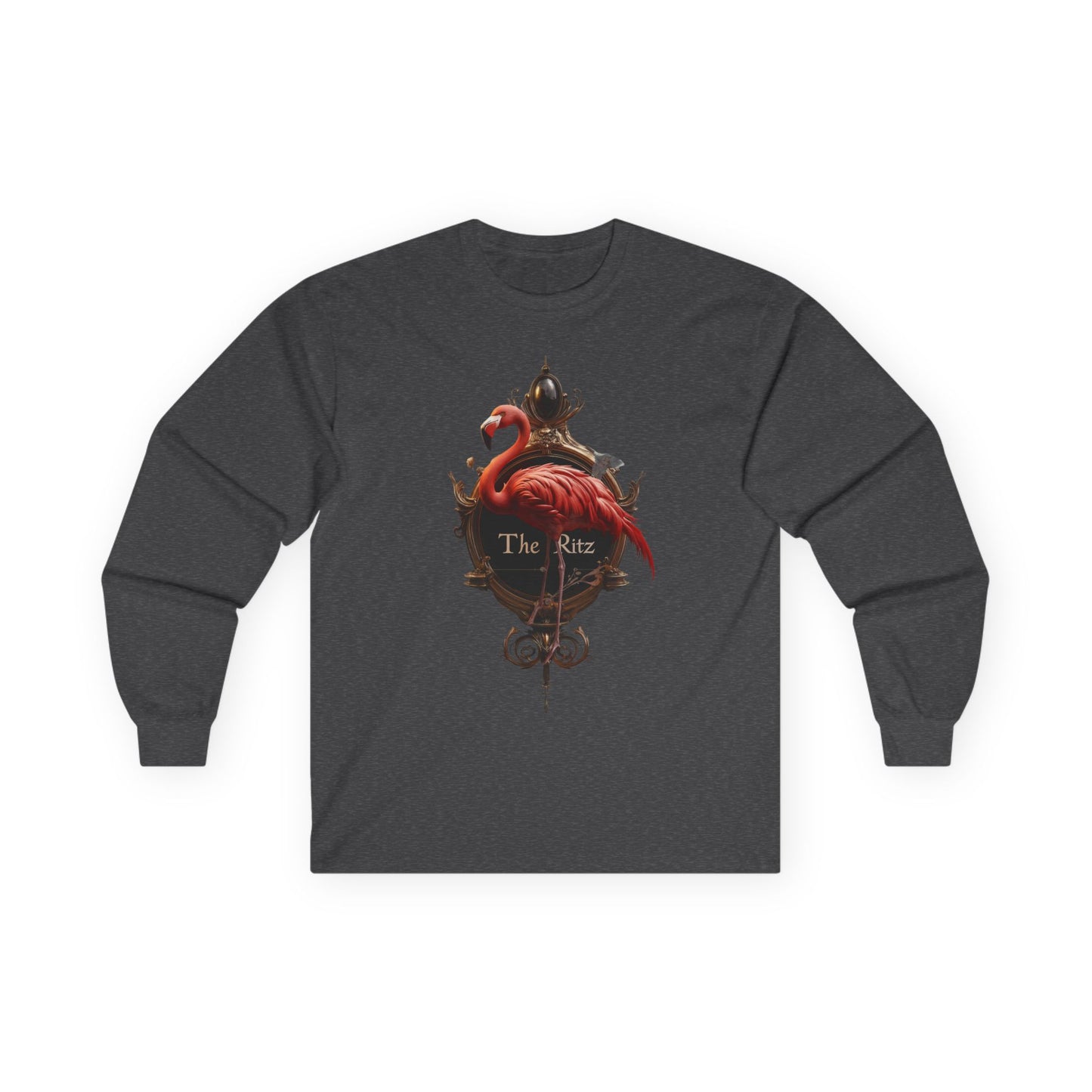 Ornate Flamingo Portrait Tee – The Ritz Gold Frame Long Sleeve Shirt