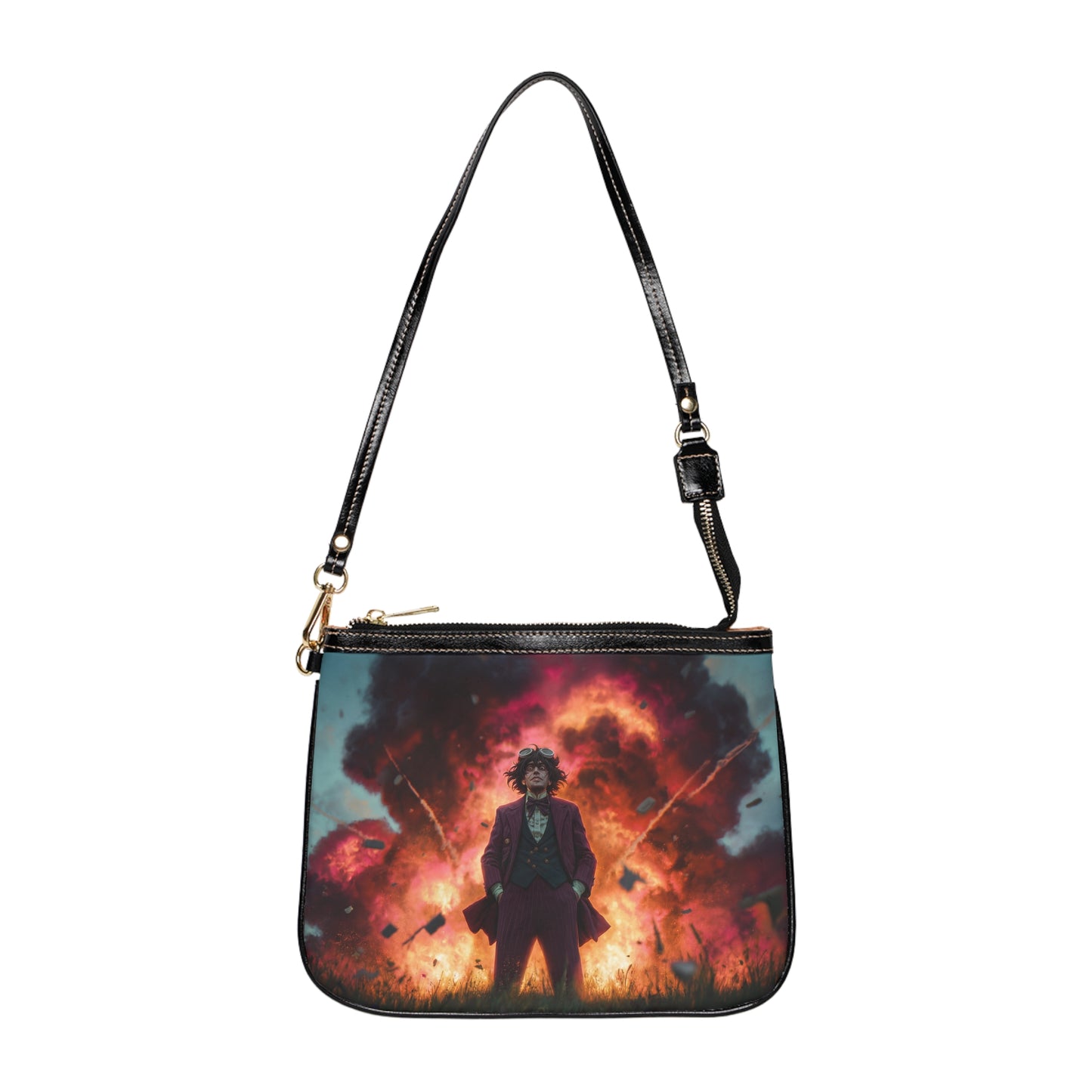 Explosive Gentleman Small Shoulder Bag – Crimson Sky Aftermath