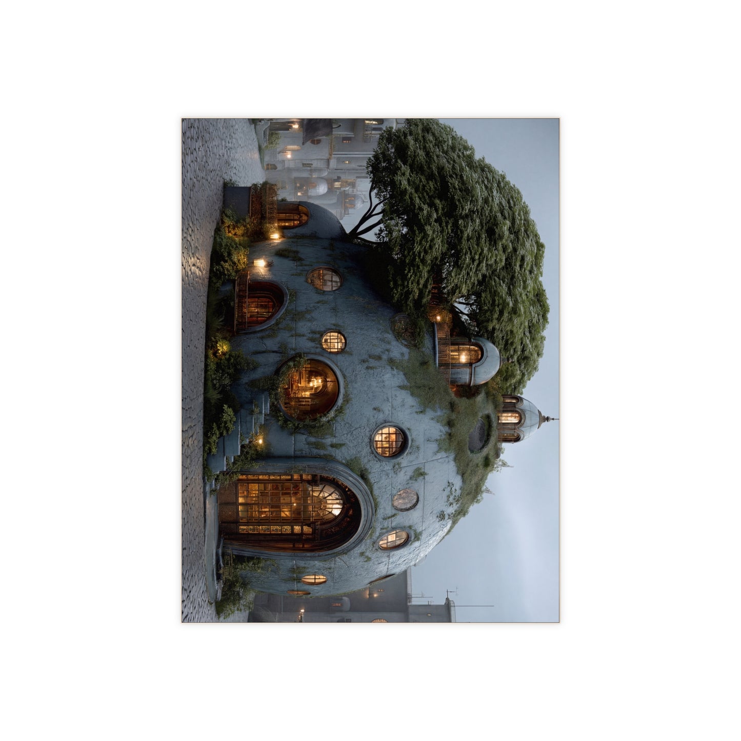 Treehouse Dome Ceramic Photo Tile – Whispers of a Living Skyhouse