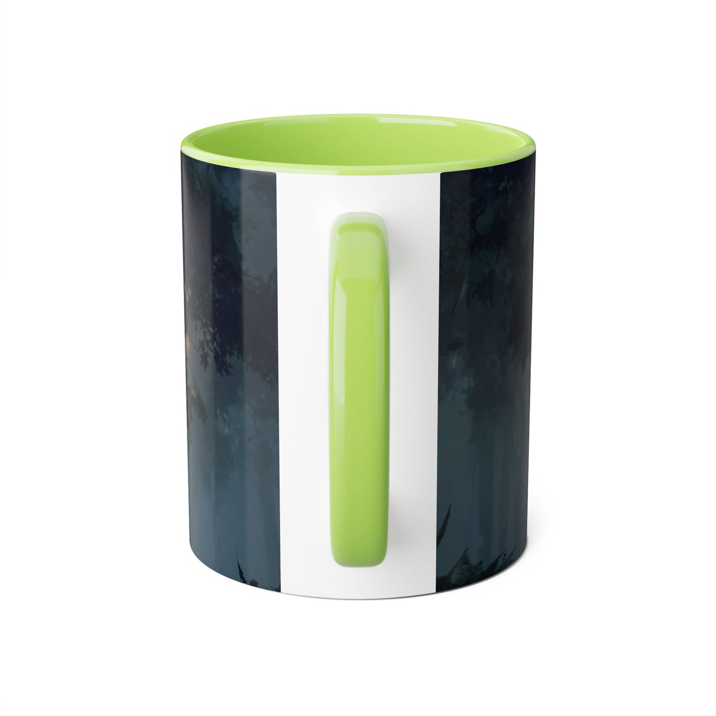 Guardian Dragon Accent Mugs, 11oz – Moss-Crowned Forest Sentinel