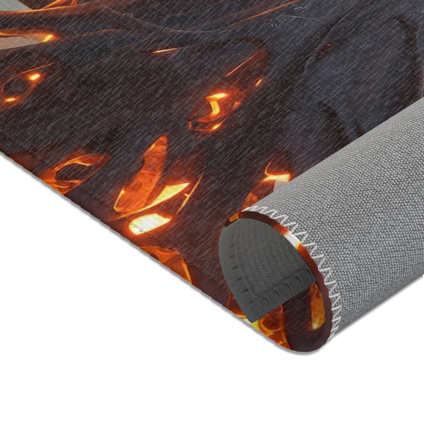 Luminescent Veil Area Rug – Ethereal Woman in Flowing Light