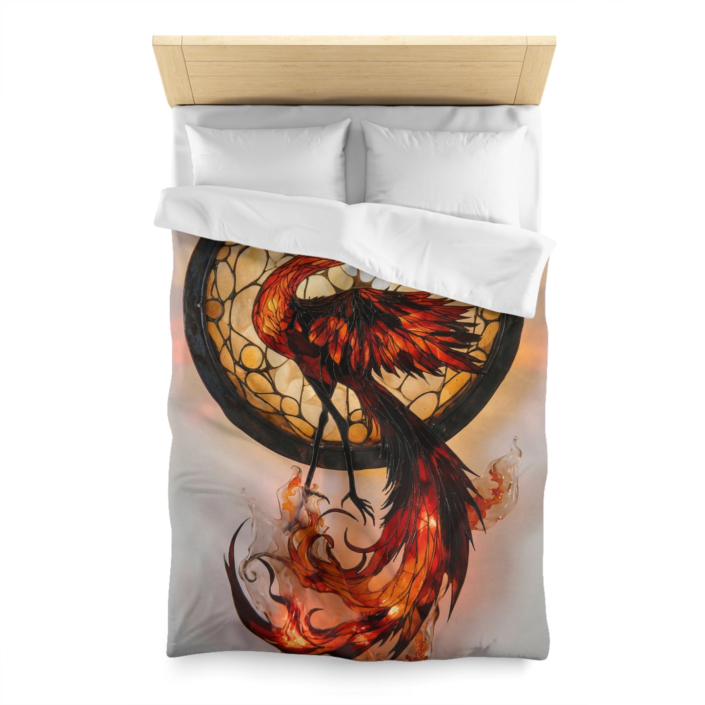 Phoenix Reborn Microfiber Duvet Cover – Amber Flame Dreamscape