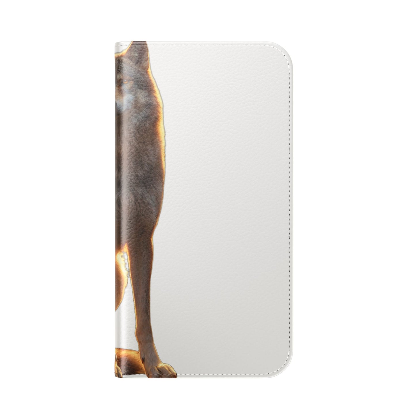 Sunlit Wolf Flip Cases – Golden Hour Sentinel Portrait