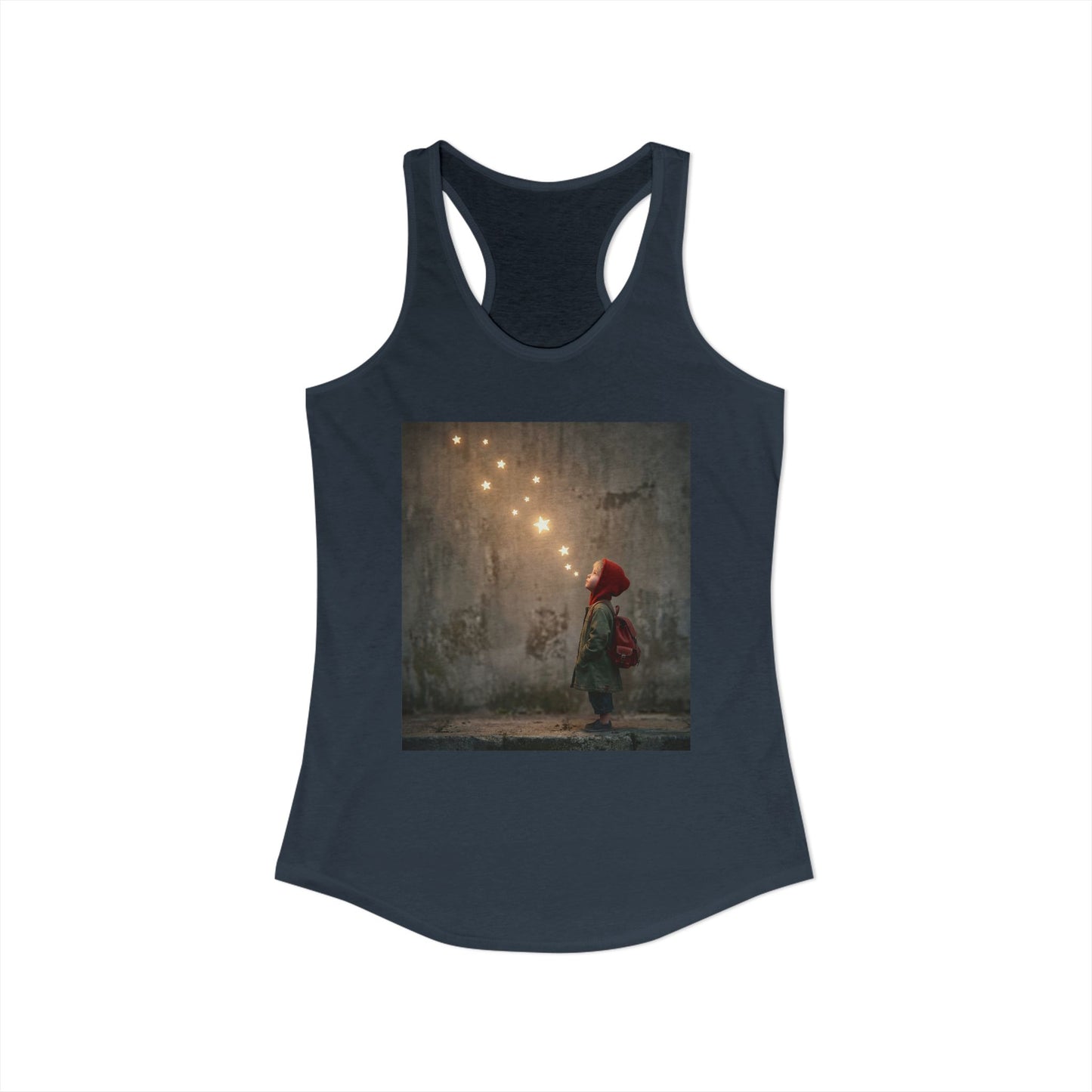 Starfall Journey Women's Ideal Racerback Tank – Child Wondering at Ascending Stars