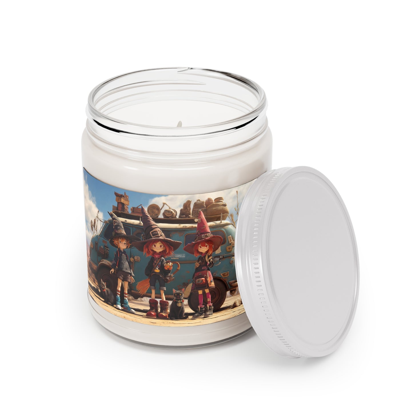 Witch Roadtrip Scented Soy Candles with White Lid, 9oz – Dusty Desert Chronicles