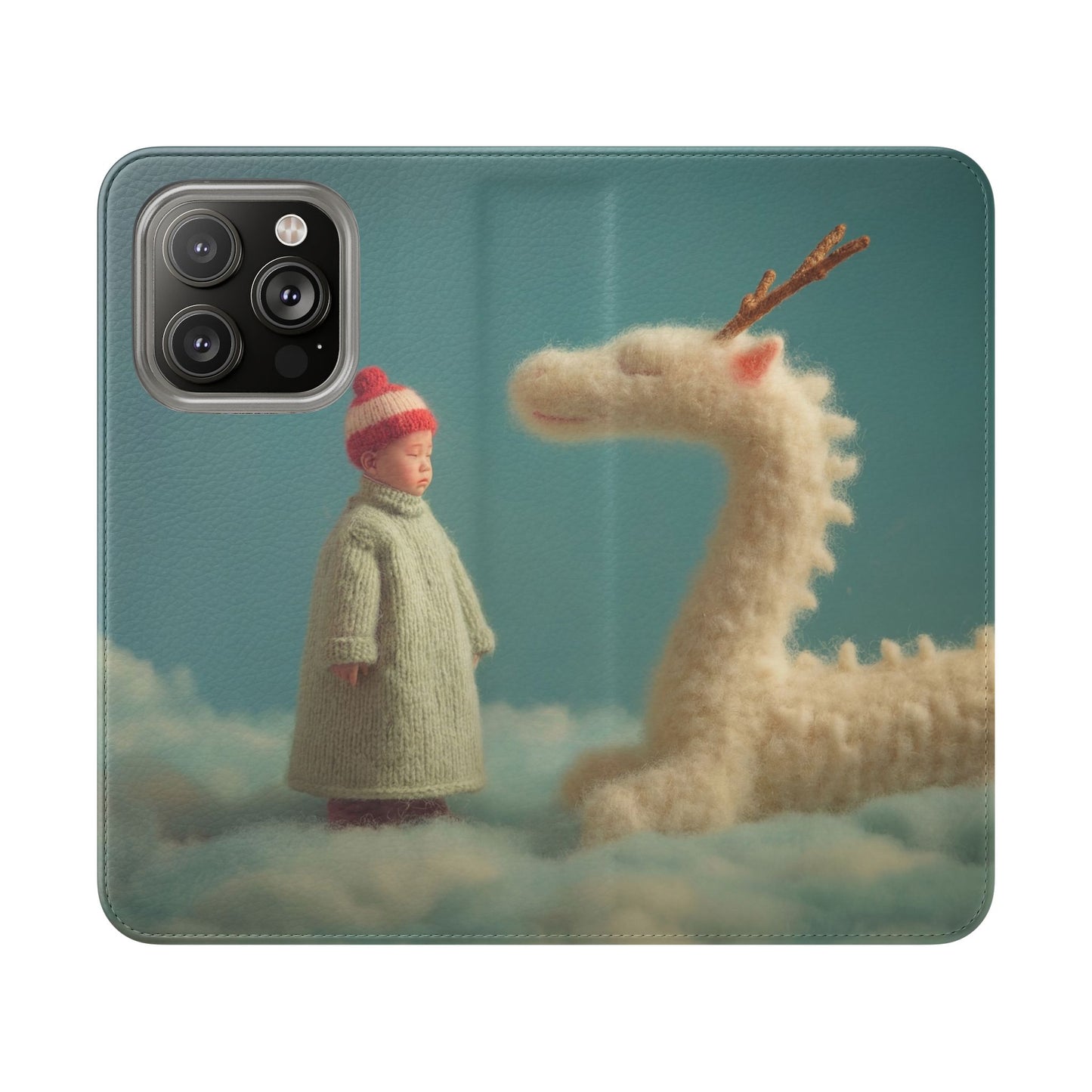 Woolly Dragon & Child Flip Cases – Cloudside Guardians