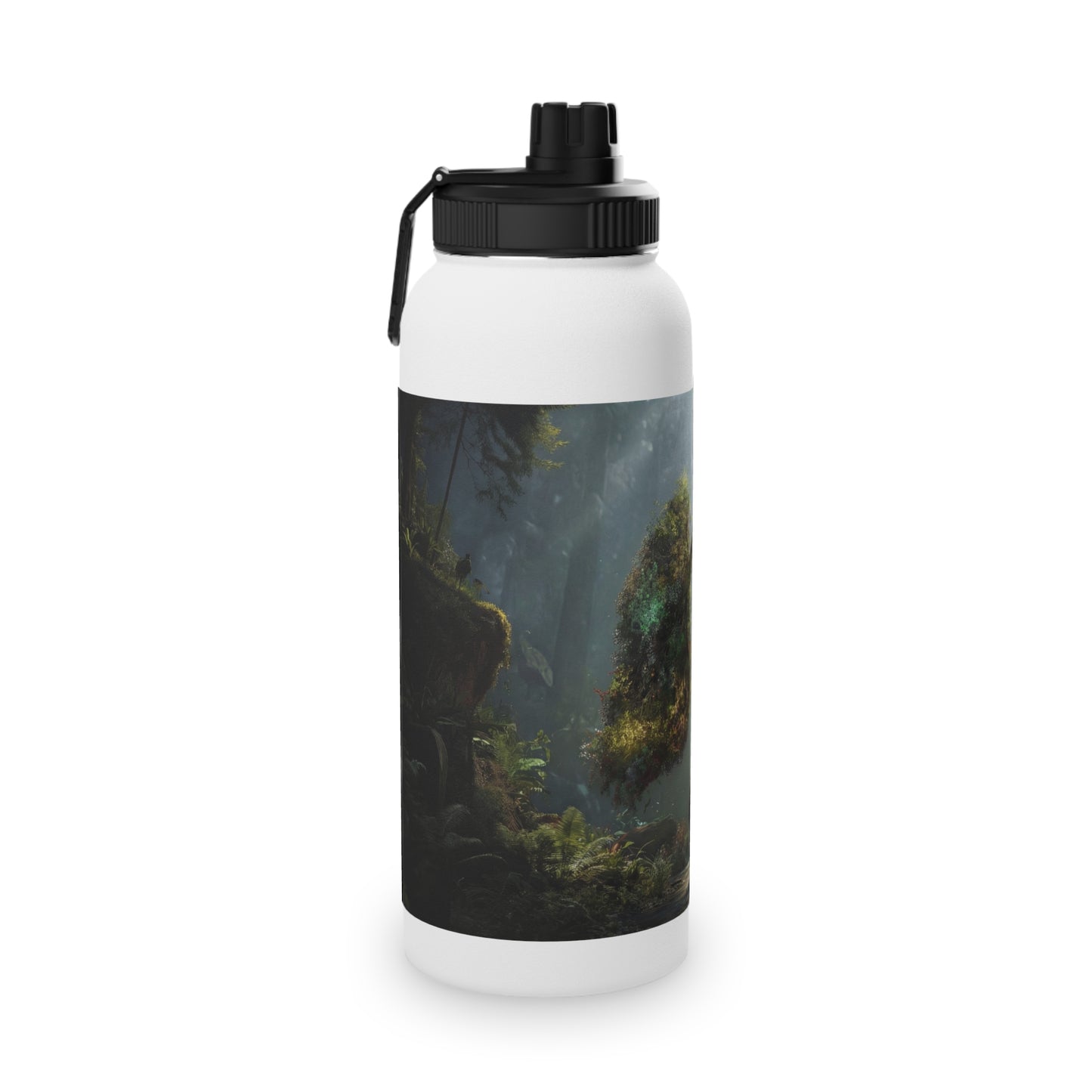 Lungs of the Forest Stainless Steel Water Bottle, Sports Lid – Breath of Ancient Canopy