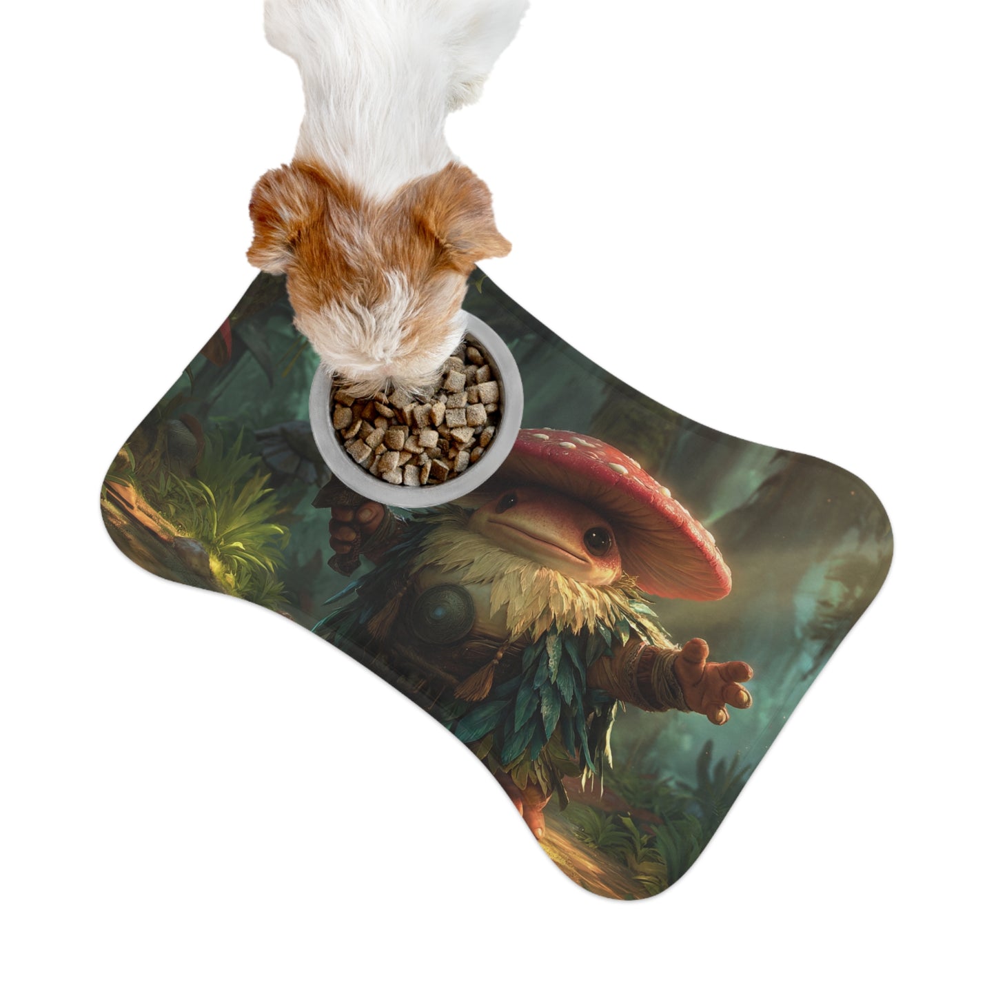 Toad Knight Pet Feeding Mats – Mushroom-Capped Guardian Sentinel