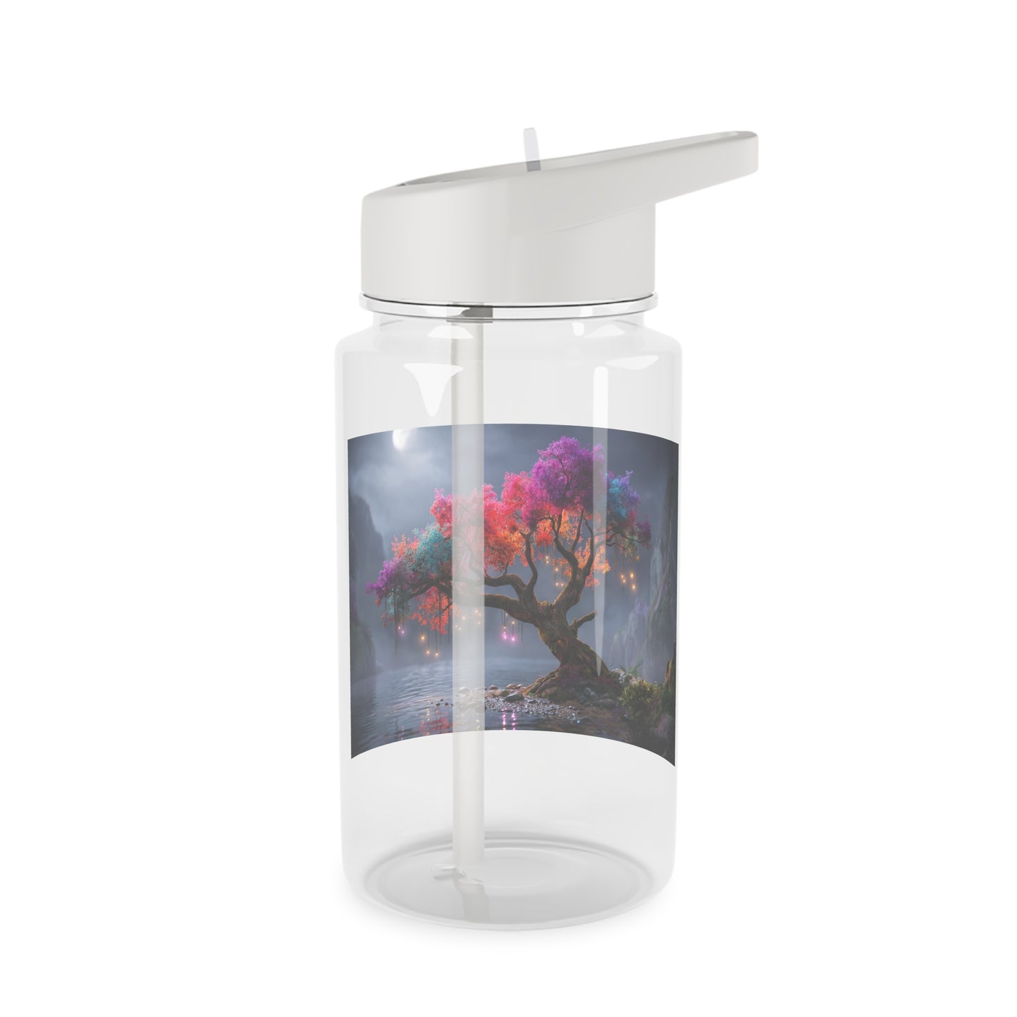 Prism-Leaf Titan Tritan Water Bottle – Radiant Canopy Nightlight