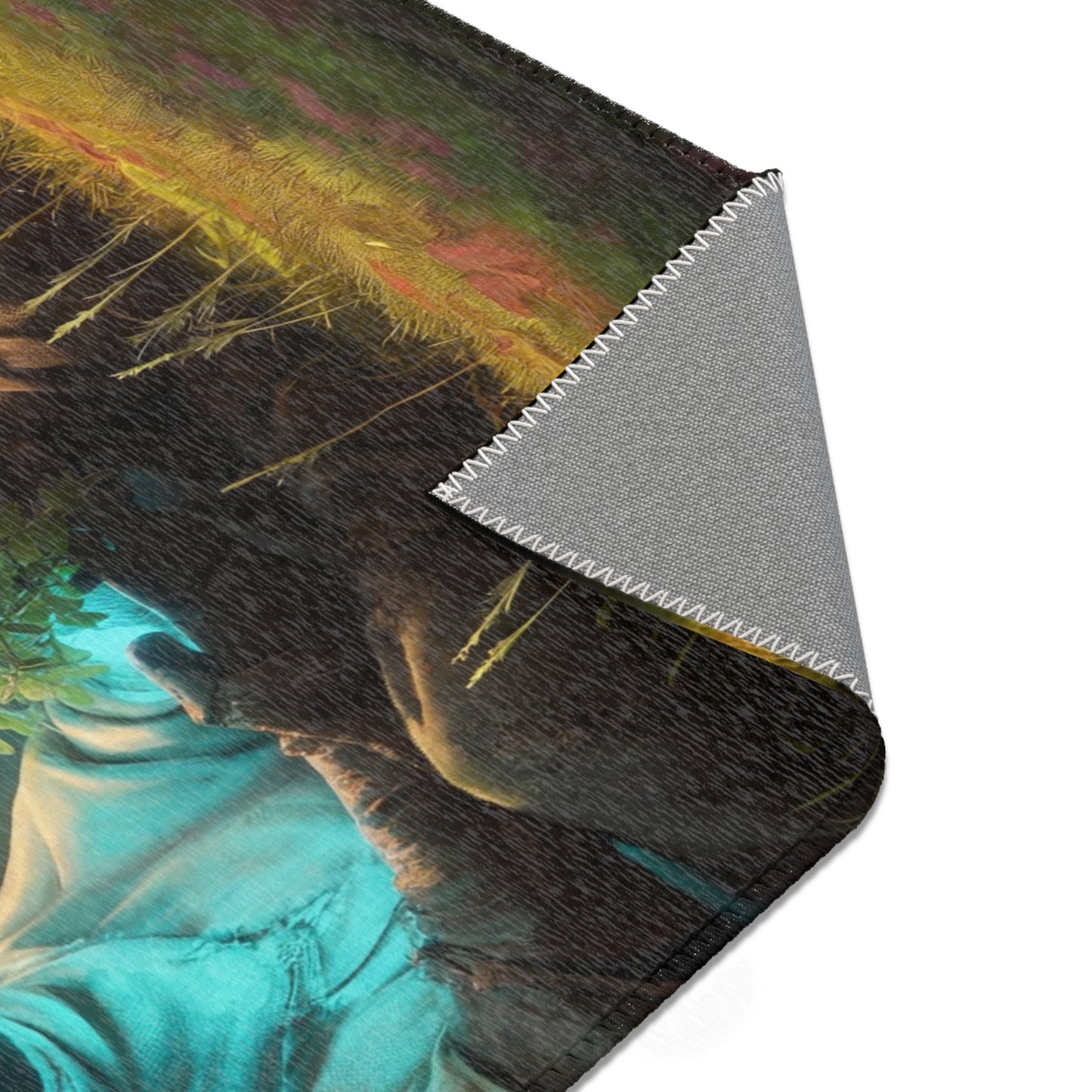 Forest Sentinel Area Rug – Luminescent Guardian in Sunlit Grove
