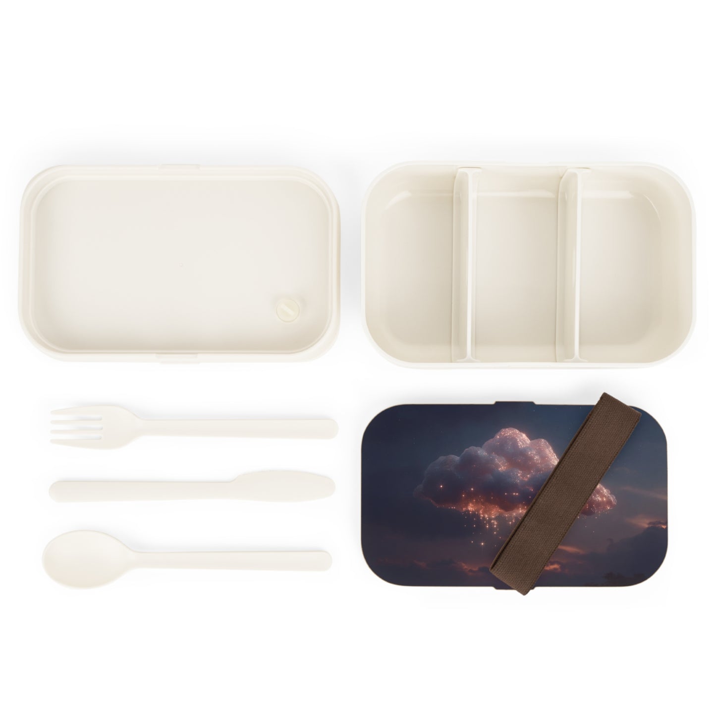 Celestial Cloud Bento Lunch Box – Starlight Rain Dreamscape
