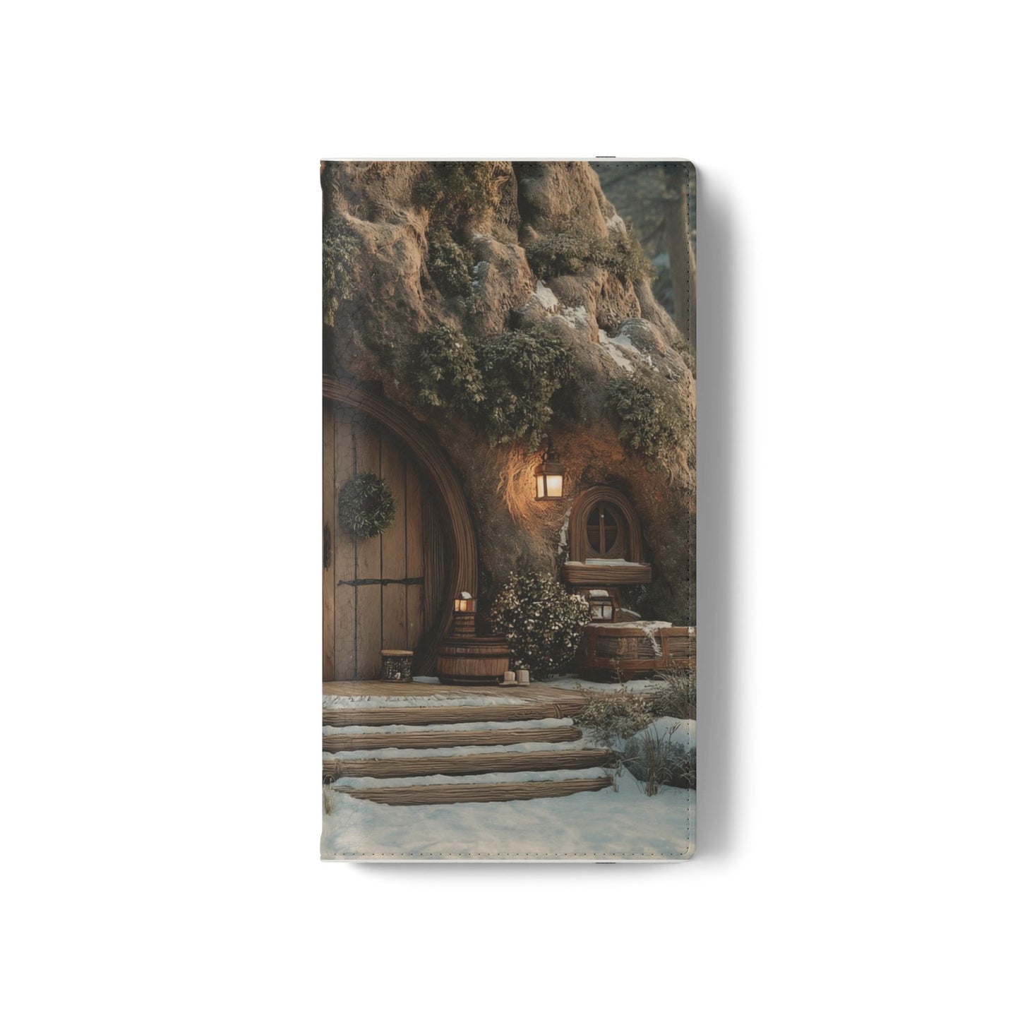 Hobbit Hole Flip Cases – Cozy Winter Doorway Scene