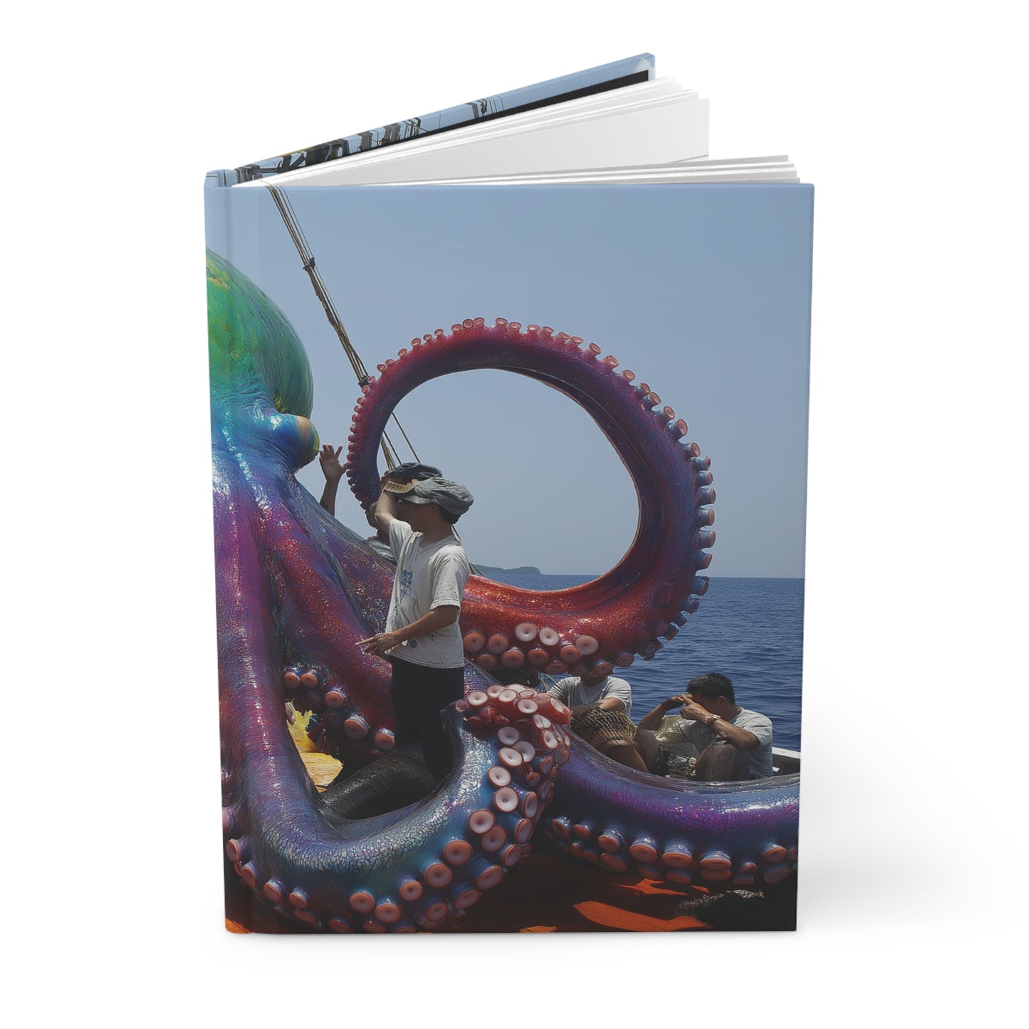 Rainbow Octopus Harbor Journal Matte – Oceanic Chroma Dreamscape