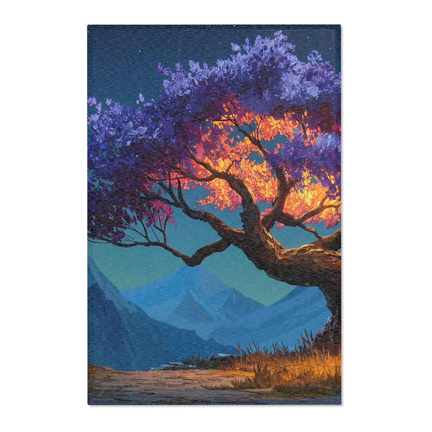 Celestial Tree Area Rugs – Twilight Bloom Dreamscape