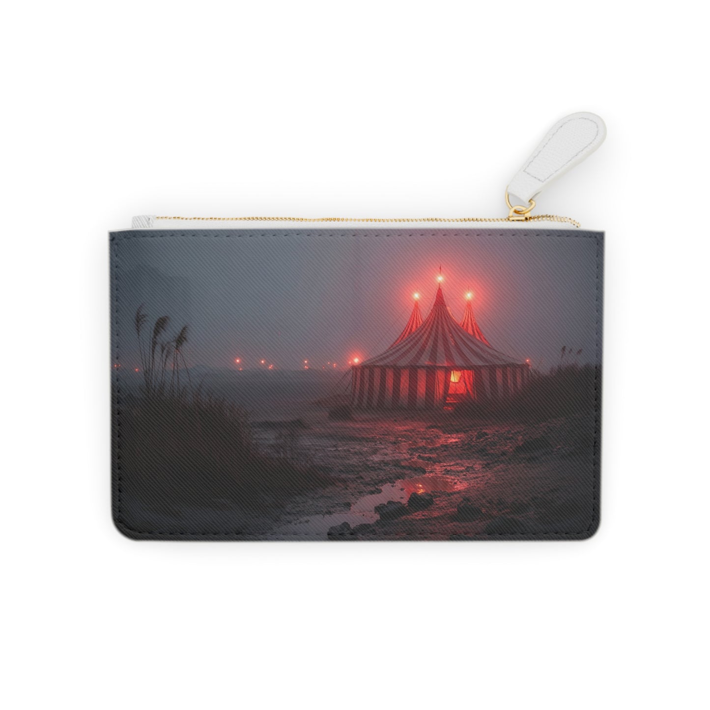 Crimson Carnival Tent Mini Clutch Bag – Midnight Mirage on the Shore