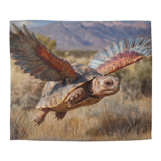 Winged Tortoise Microfiber Duvet Cover – Desert Sky Guardian