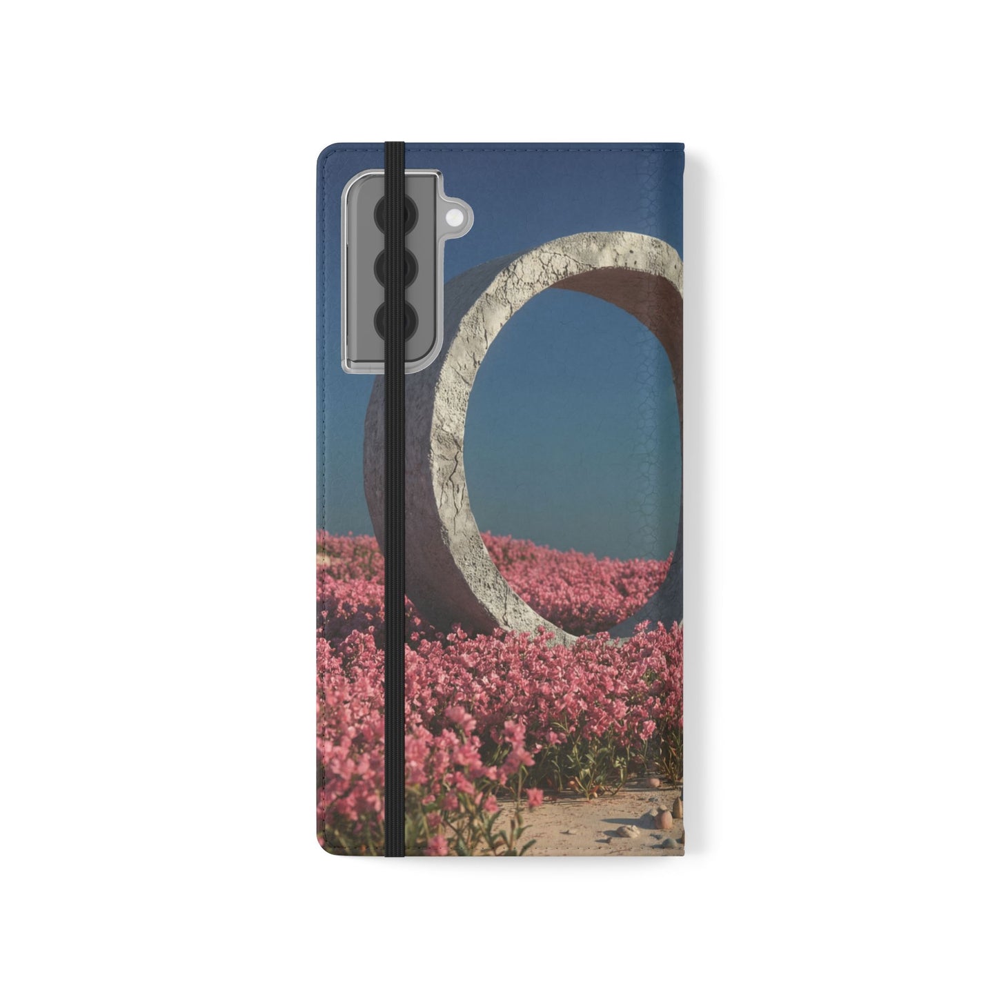 Stone Circle Flip Cases – Pink Flower Field Monument