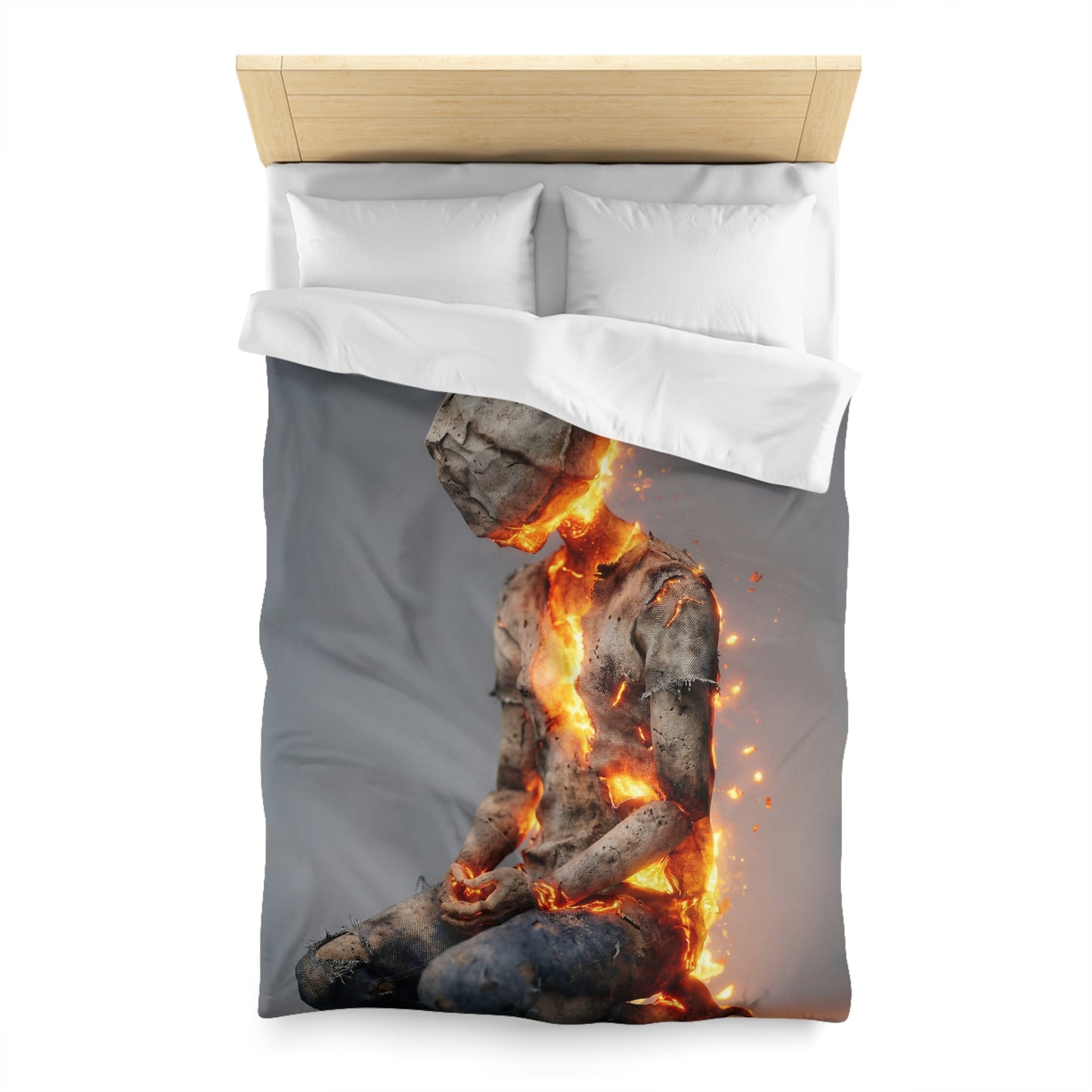 Ember-Spirit Meditation Duvet Cover – A Quiet Fire Within