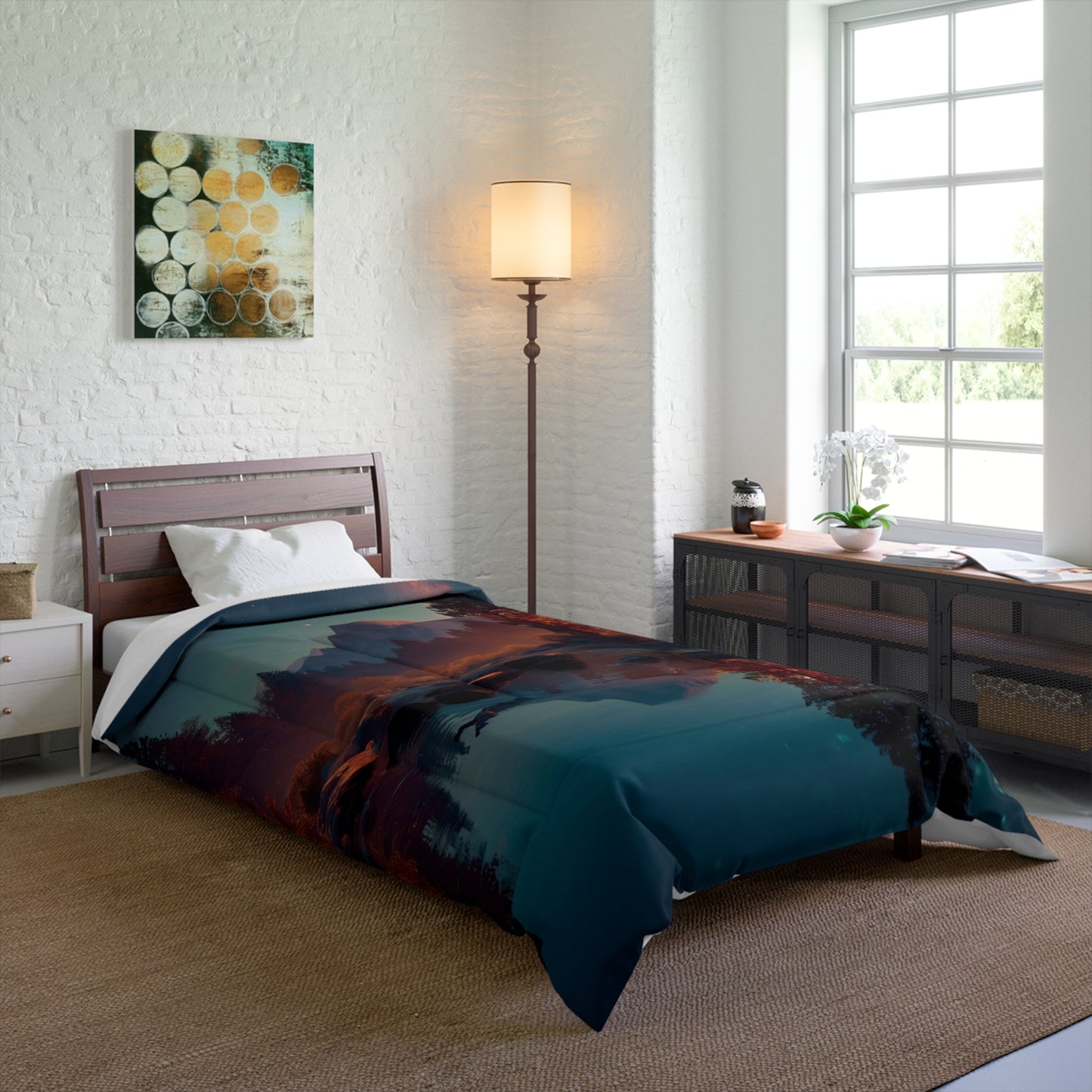 Starlit River Reflection Comforter – Half Dome’s Whispering Waters