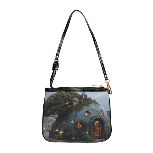 Treehouse Dome Small Shoulder Bag – Moss-Covered Twilight Haven