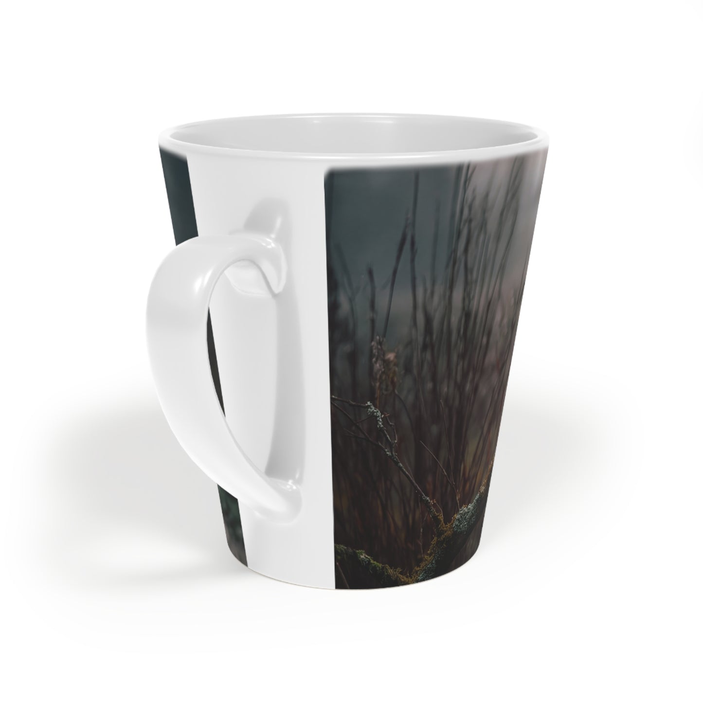 Mossy Branch Elephants Latte Mug – Pastel Tryst at Twilight