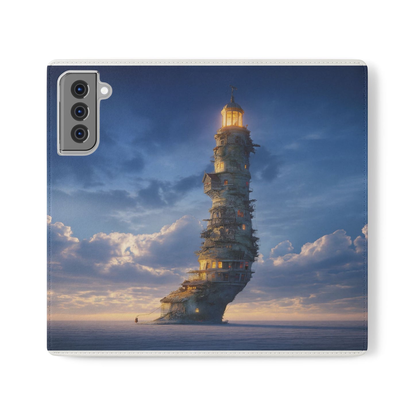Twilight Sentinel Flip Cases – Lighthouse on a Storm-Tossed Sea