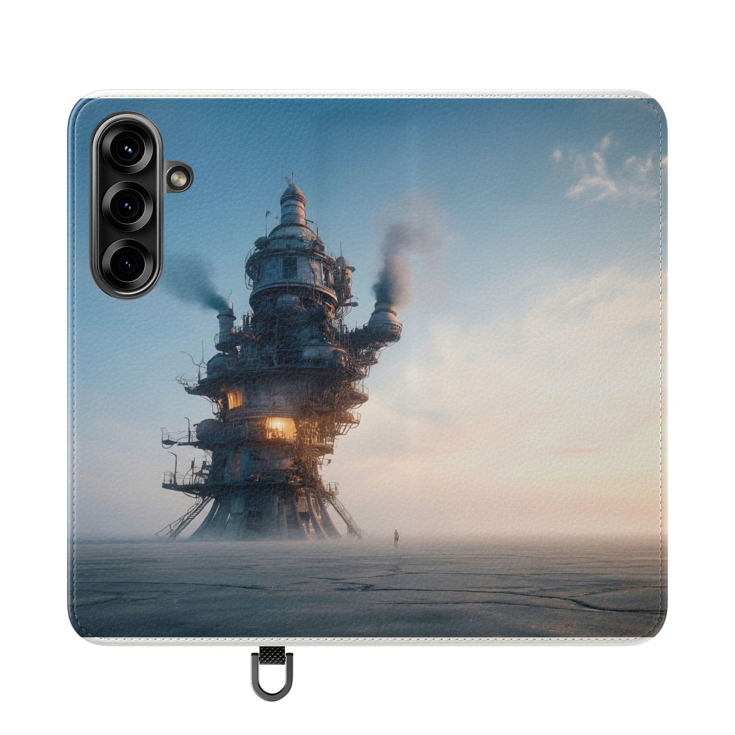 Steam-Stack Tower Flip Cases – Industrial Dawn Sentinel