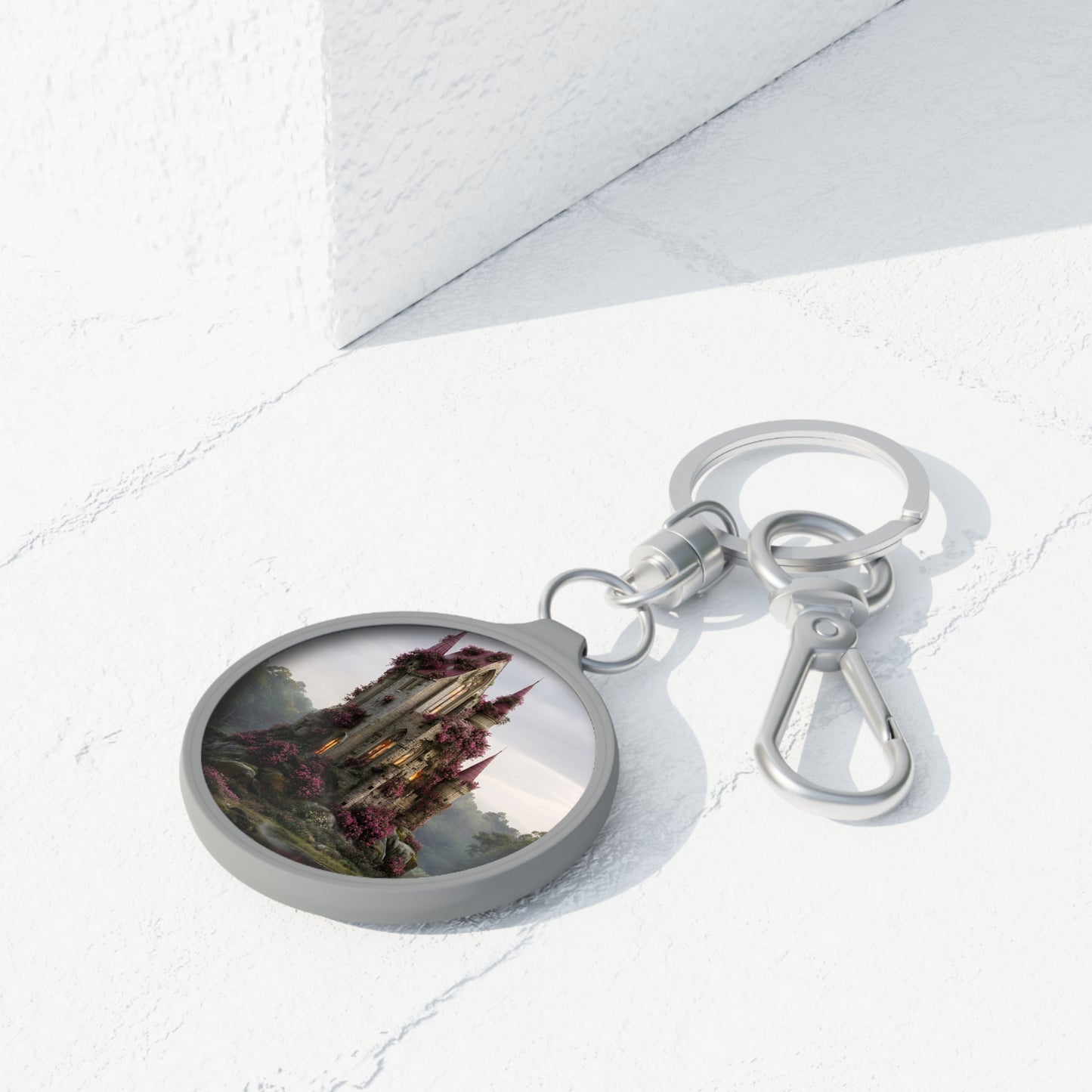 Rose-Spangled Castle Keyring Tag – Whispering Wilds Abode