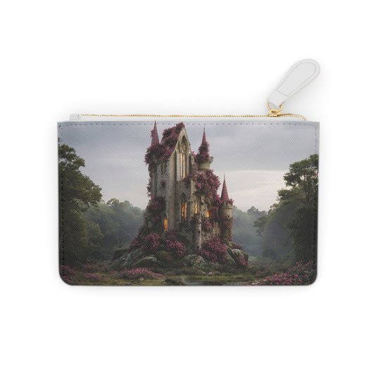 Rose-Clad Castle Mini Clutch Bag – Whispers of the Misty Grove