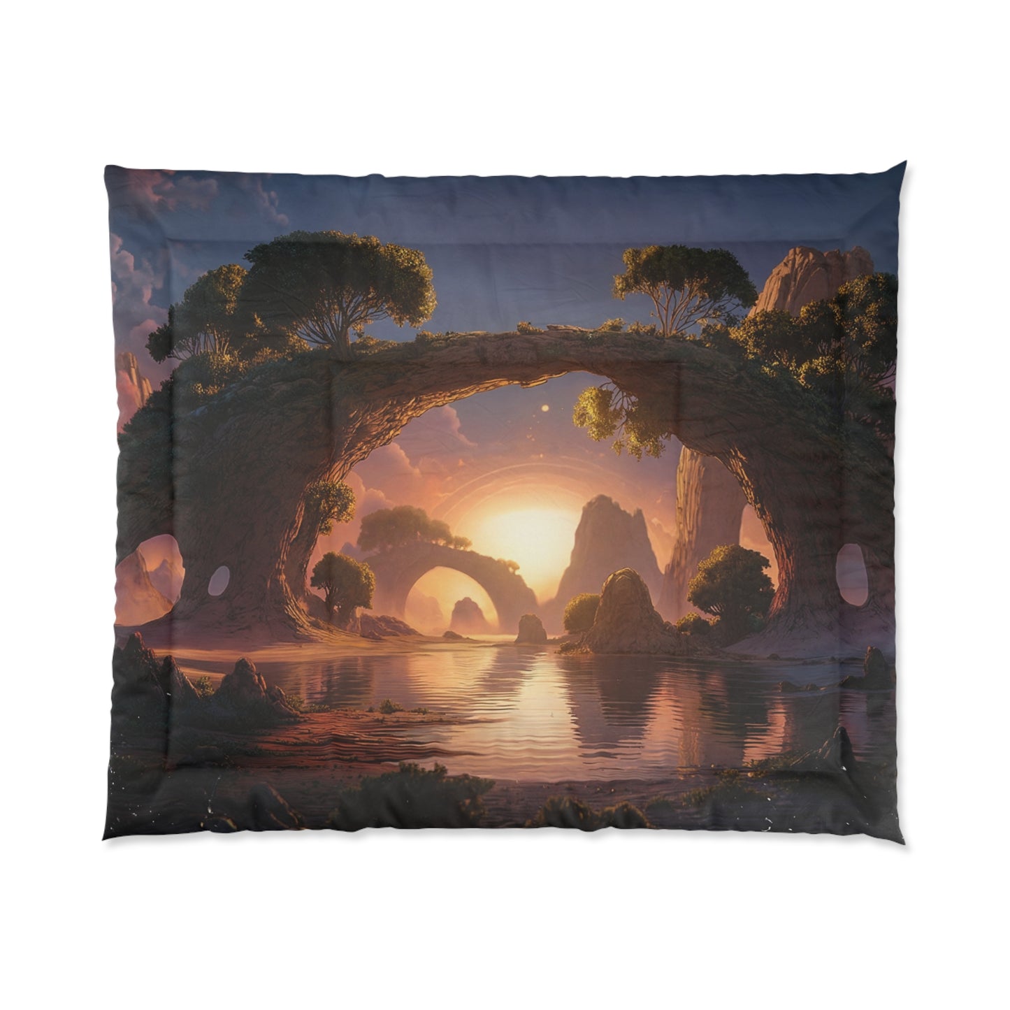 Celestial Archway Comforter – Sunset Over Whispering Stone Canyons