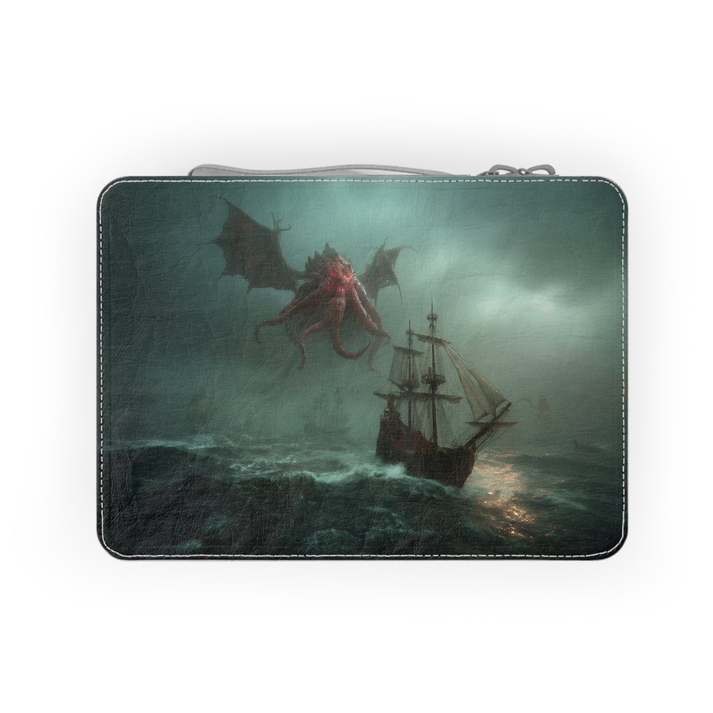Deep Sea Leviathan Paper Lunch Bag – Crimson Cthulhu Storm Quest