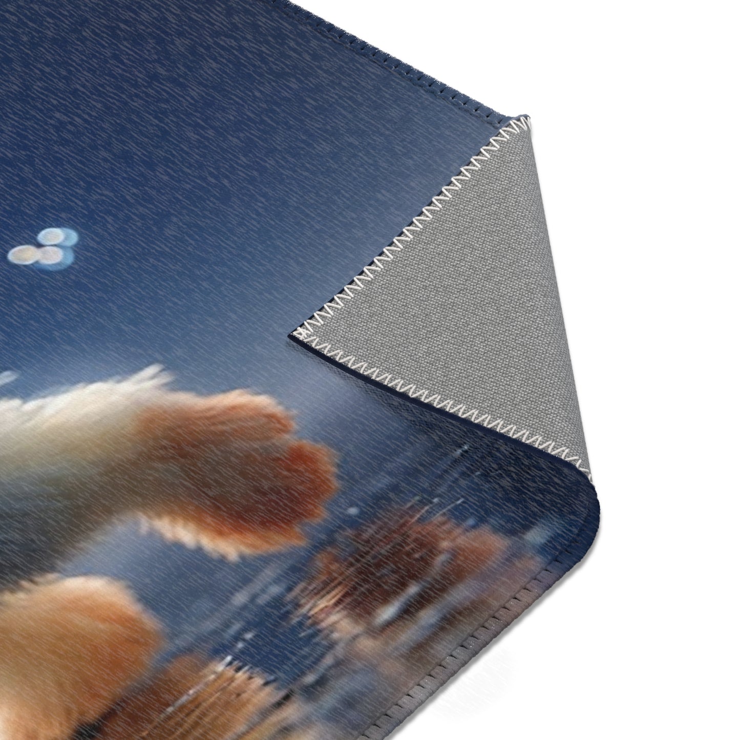 Frostborne Bunny Area Rugs – Whimsical Ice Crown Dreamscape