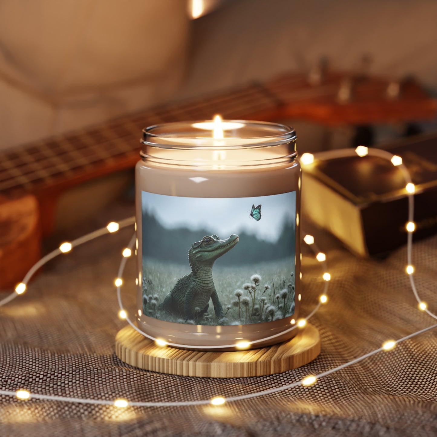 Curious Caiman Scented Soy Candles with White Lid, 9oz – Whisper of the Wetlands