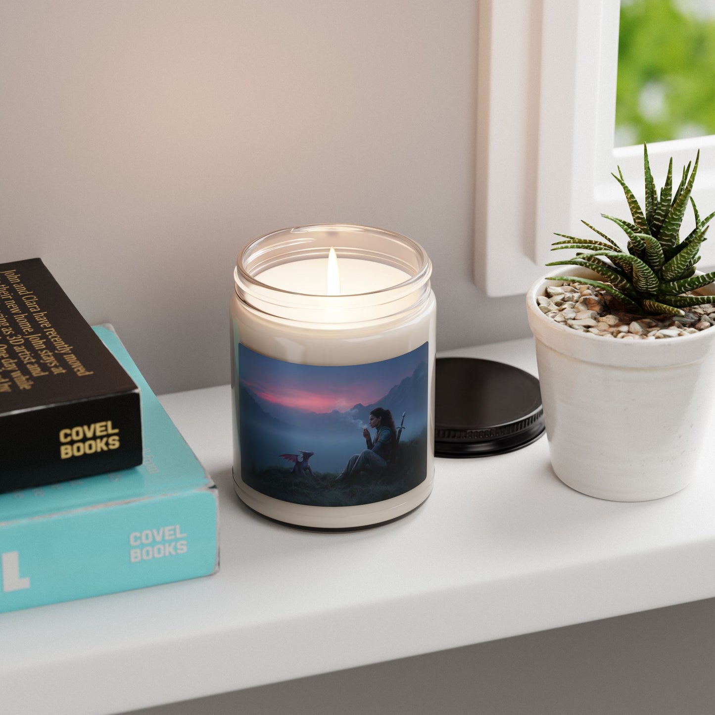 Dragon Rider Sunset Scented Soy Candle, 9oz – Misty Peaks and Whispered Bonds
